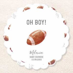 Dessous-de-verre En Papier Touchdowns de football américain aquarelle bébé sh