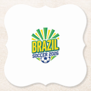 Dessous-de-verre En Papier Typographie de pays audacieuse Football Brésil 202