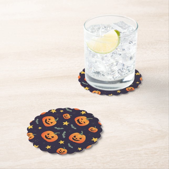 Dessous-de-verre En Papier un dessous de verre pour Halloween (En situation)