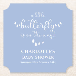 Dessous-de-verre En Papier Une petite fée est en route Baby Shower