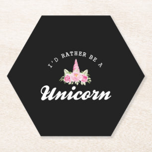 Dessous-de-verre En Papier Unicorne Je préférerais être une licorne