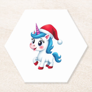 Dessous-de-verre En Papier Unicorns Christmas_Santa Claus Unicorn Tank Top (1