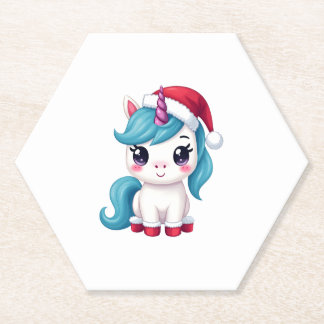Dessous-de-verre En Papier Unicorns Christmas_Santa Claus Unicorn Tank Top (3