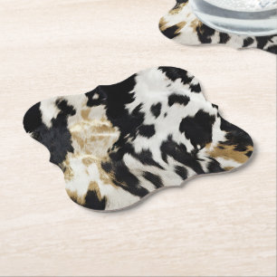 Dessous-de-verre En Papier Vache blanche noire