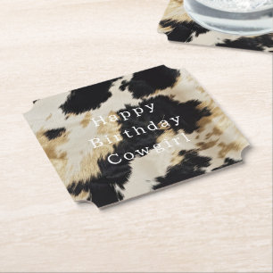 Dessous-de-verre En Papier Vache blanche noire