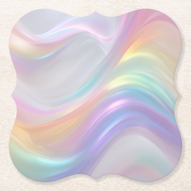 Dessous-de-verre En Papier Vagues de Lumière (Devant)