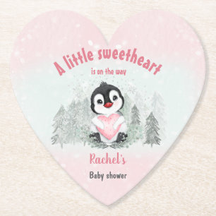 Dessous-de-verre En Papier Valentines hiver Fille Baby shower papier coeur