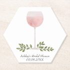 Verre à vin rosé de mariage, Shower de mariée Débo