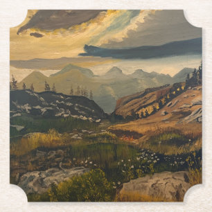 Dessous-de-verre En Papier Vers les montagnes, Original de Gary Poling
