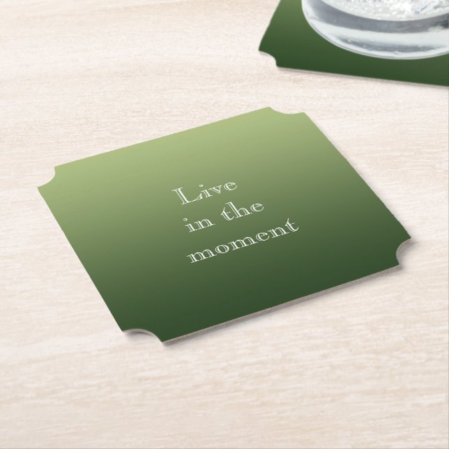 Dessous-de-verre En Papier Vert concombre (Incliné)