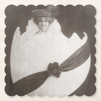 Dessous-de-verre En Papier Vintage Dame aux oeufs de Pâques