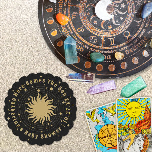 Dessous-de-verre En Papier Voici Le Fils   Baby shower céleste