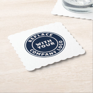 Dessous-de-verre En Papier Votre logo d'entreprise Employés d'entreprise Évén
