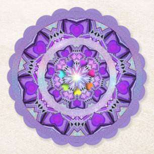 Dessous-de-verre En Papier W2 pourpre