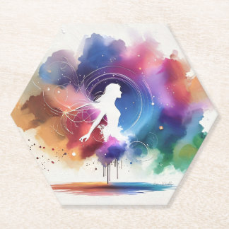 Dessous-de-verre En Papier Whispers d'une âme arc-en-ciel