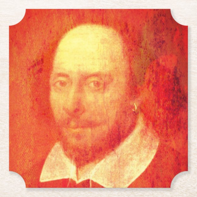 Dessous-de-verre En Papier William Shakespeare Beverage Coaster en papier (Devant)
