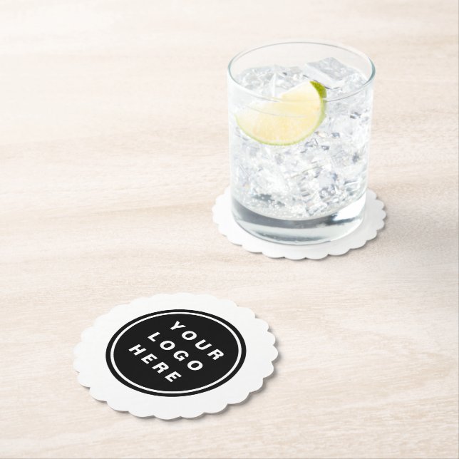 Dessous-de-verre En Papier Your Business Logo Promoteur Business Company (En situation)