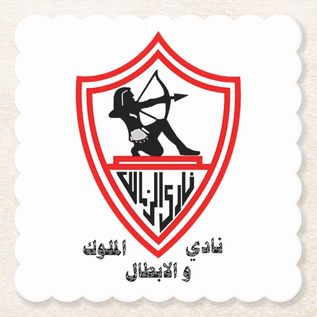 Dessous-de-verre En Papier Zamalek SC - Egyption Kings and Champions Club (Devant)