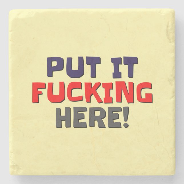 Dessous-de-verre en pierre. (Devant)