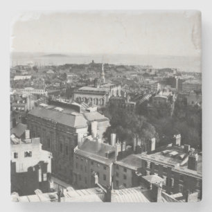 Dessous-de-verre En Pierre 1859 : Une vue de Boston semblant du sud