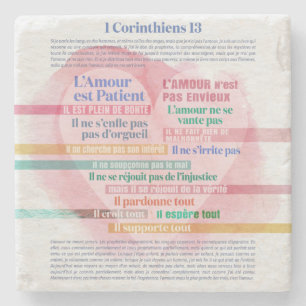 Dessous-de-verre En Pierre 1 Corinthiens 13, Hymne à l’Amour