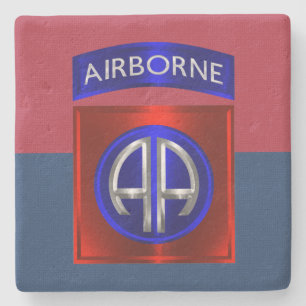 Dessous-de-verre En Pierre 82e division aéroportée Couleurs