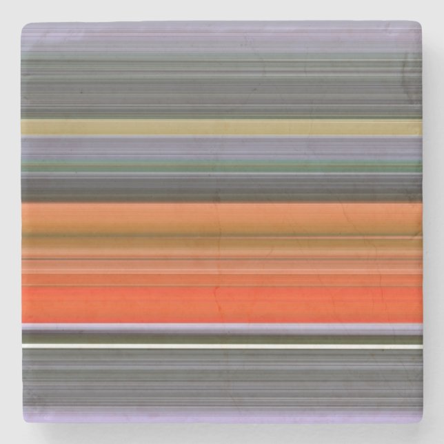 Dessous-de-verre En Pierre Abstrait n° 1 : orange et gris (Devant)