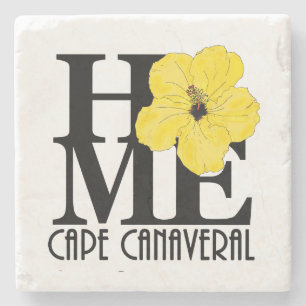 Dessous-de-verre En Pierre ACCUEIL Cap Canaveral Hibiscus jaune