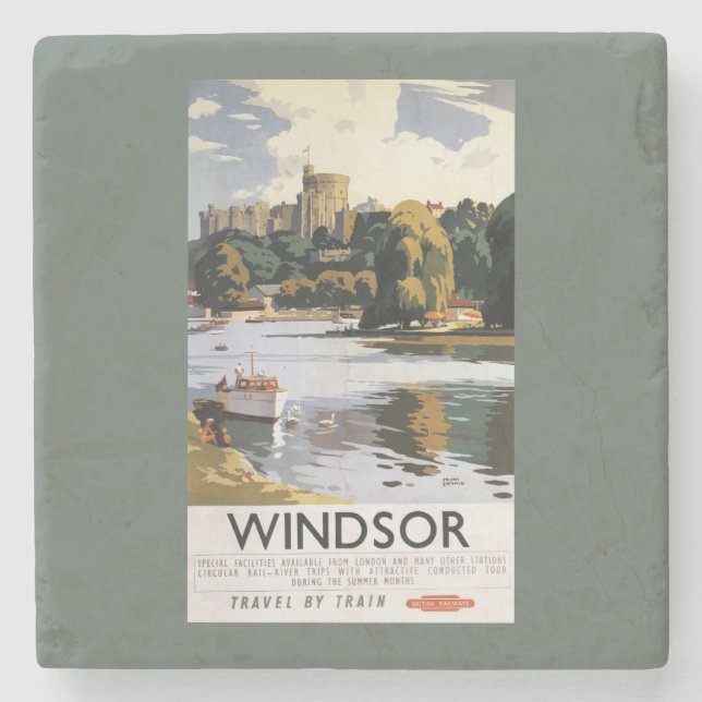Dessous-de-verre En Pierre Affiche britannique de la Tamise de château de (Devant)