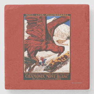 Dessous-de-verre En Pierre Affiche des Jeux olympiques d'hiver de 1924