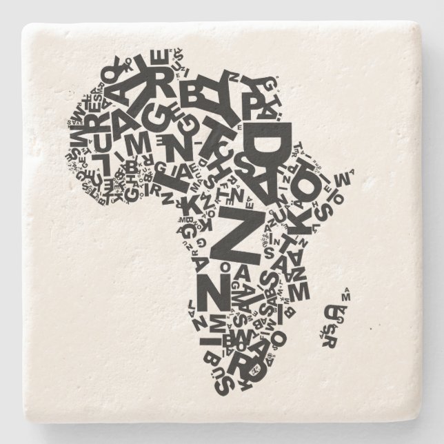 Dessous-de-verre En Pierre Afrika (allemand) (Devant)
