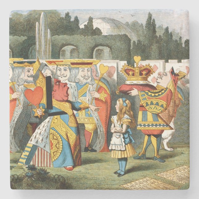 Dessous-de-verre En Pierre Alice à Wonderland (Devant)