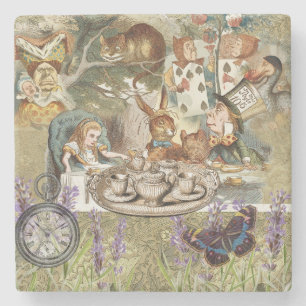 Dessous-de-verre En Pierre Alice Adventures in Wonderland Mad Tea Party