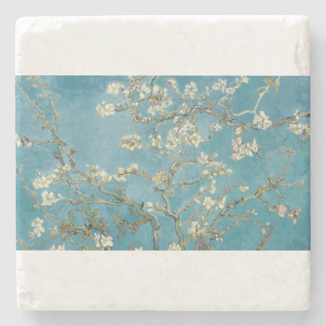 Dessous-de-verre En Pierre Almond Blossom par Vincent van Gogh (Devant)