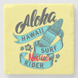 Dessous-de-verre En Pierre Aloha Hawaii Surf Rider Thunder_Cove