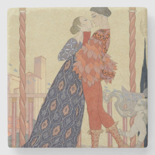 Dessous-de-verre En Pierre Amants sur un balcon (la semaine sur le papier)