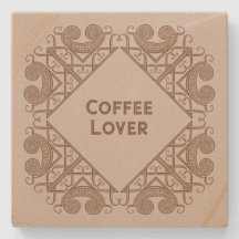 Amateur de café Ajoutez votre texte Art de la bord