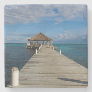 Dessous-de-verre En Pierre Ambre gris Caye Belize