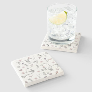 Dessous-de-verre En Pierre Amour à Peris Bohemian Chic Floral Boho Girl