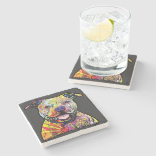 Dessous-de-verre En Pierre Amoureux des chiens v01