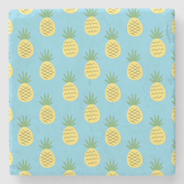 Dessous-de-verre En Pierre Ananas délice : Tropical Fruit Print (Devant)