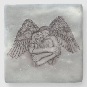 Dessous-de-verre En Pierre Angel Eros en amour
