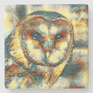 Dessous-de-verre En Pierre AnimalArt_Owl_20170915_by_JAMColors