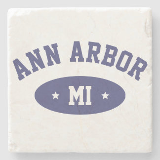Dessous-de-verre En Pierre Ann Arbor, Michigan Vintage Typography Coaster