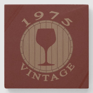 Dessous-de-verre En Pierre Anniversaire du vin 1975 Vintage