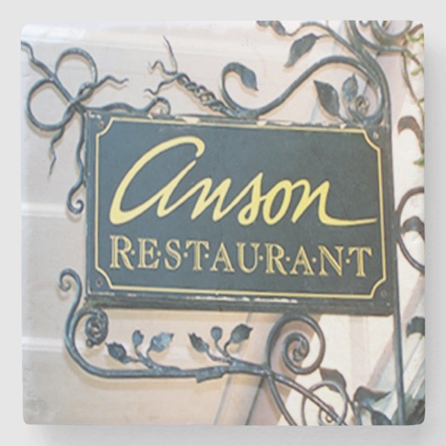 Dessous-de-verre En Pierre Anson Restaurant Charleston, Sc. (Devant)
