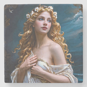 Dessous-de-verre En Pierre "Aphrodite : déesse de l'amour et de la lumière"