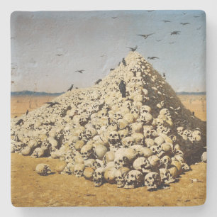 Dessous-de-verre En Pierre Apothéose de la guerre (mort et destruction) (Crân