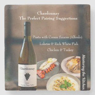 Dessous-de-verre En Pierre Appariement de vin Chardonnay/Maîtriser la cuisine