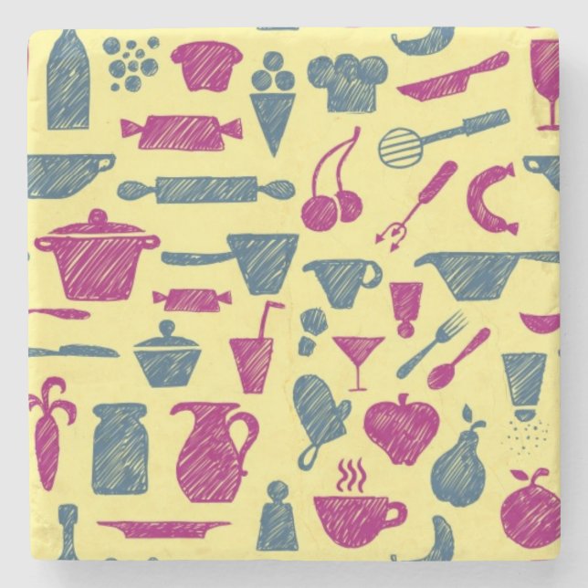 Dessous-de-verre En Pierre Approvisionnements de cuisine (Devant)